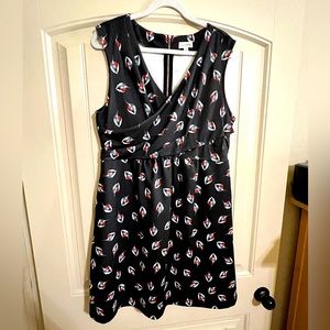 Beautiful Maison Jules feather dark navy blue dress, only worn once!